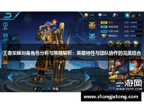 王者荣耀刘备角色分析与策略解析：英雄特性与团队协作的完美结合
